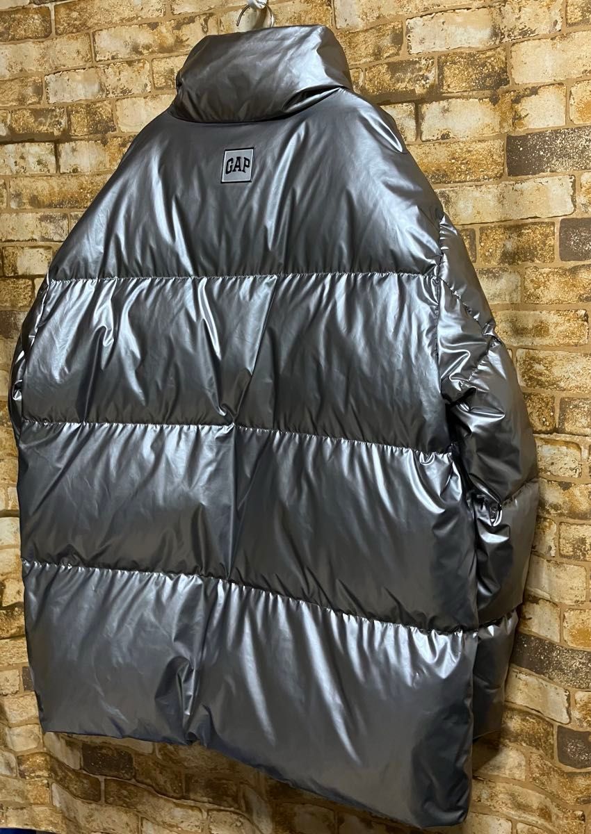 used GAP シルバー ダウンジャケット L ビッグシルエット used GAP シルバー ダウンジャケット L ビッグシルエット