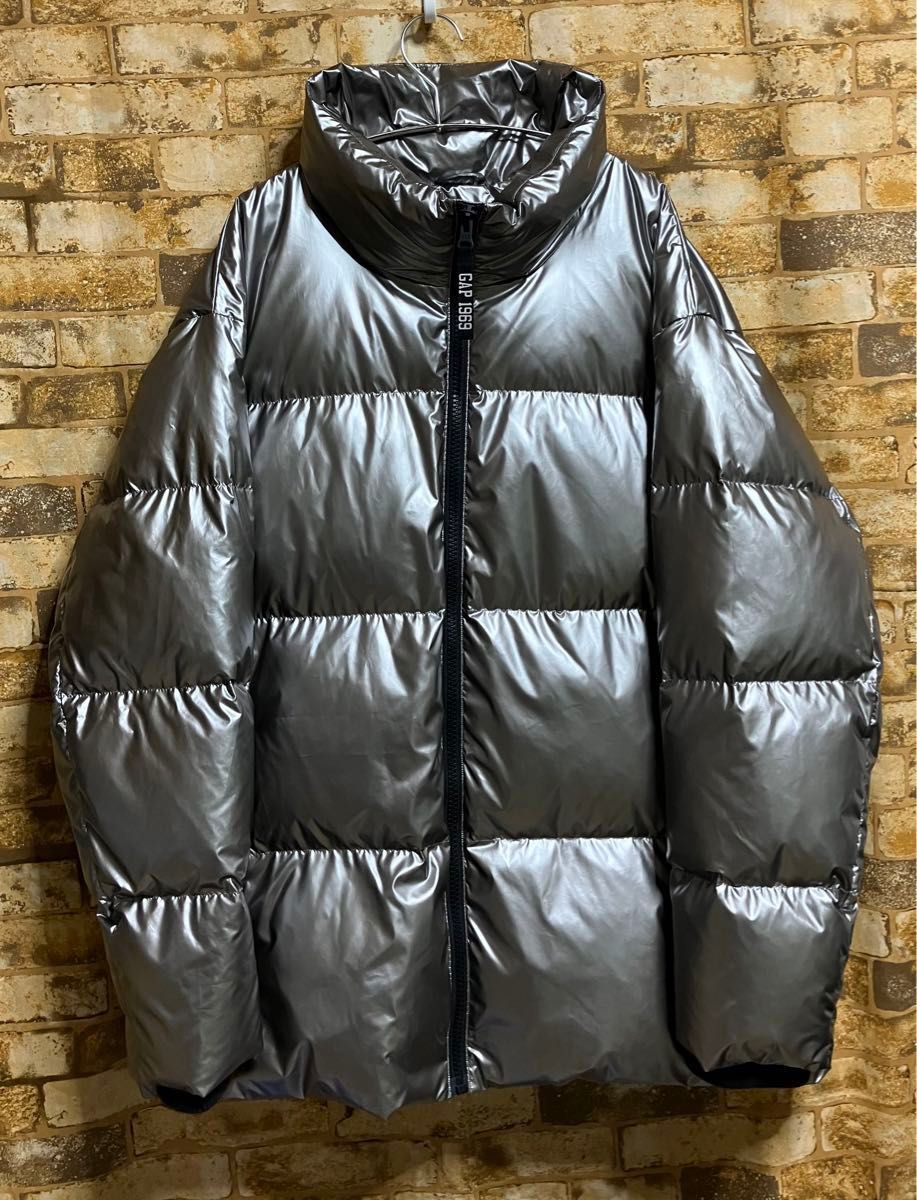 used GAP シルバー ダウンジャケット L ビッグシルエット used GAP シルバー ダウンジャケット L ビッグシルエット