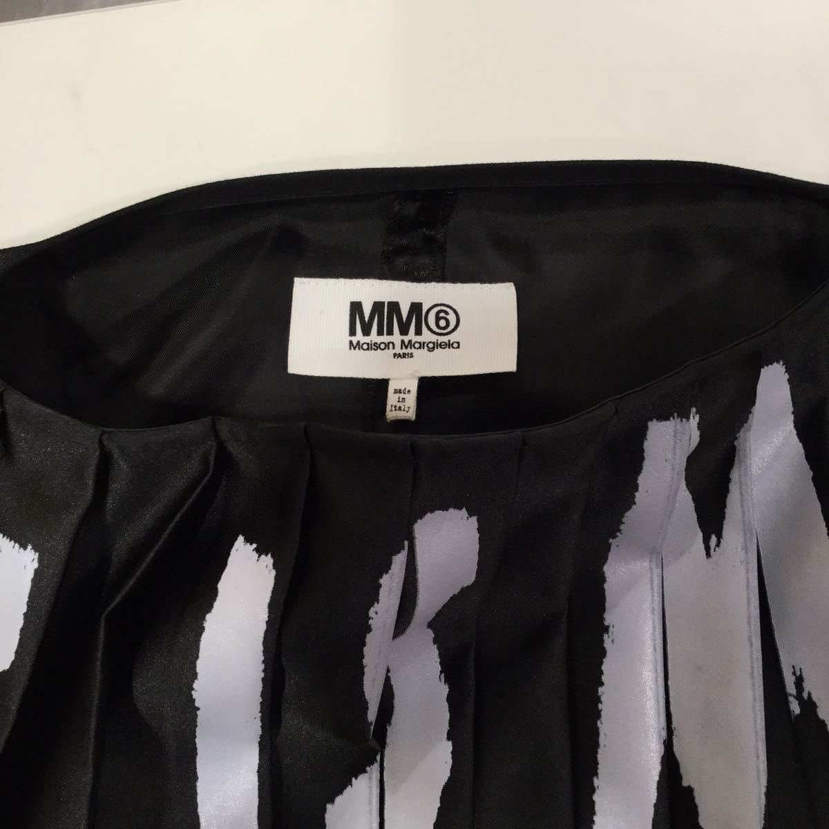 MM6 Maison Margiela エムエムシックス メゾンマルジェラ ワンピース 2019S/S プリント プリーツ ドレス_画像3