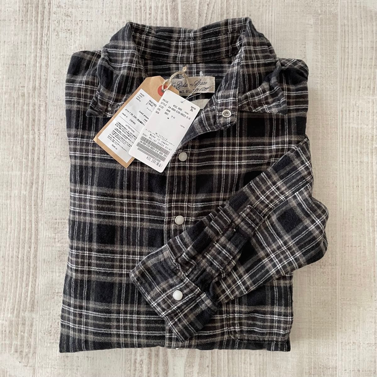 REMI RELIEF/レミ レリーフ】 CHECK SHIRT チェックシャツ L REMI RELIEF/レミ レリーフ】 CHECK SHIRT チェックシャツ L