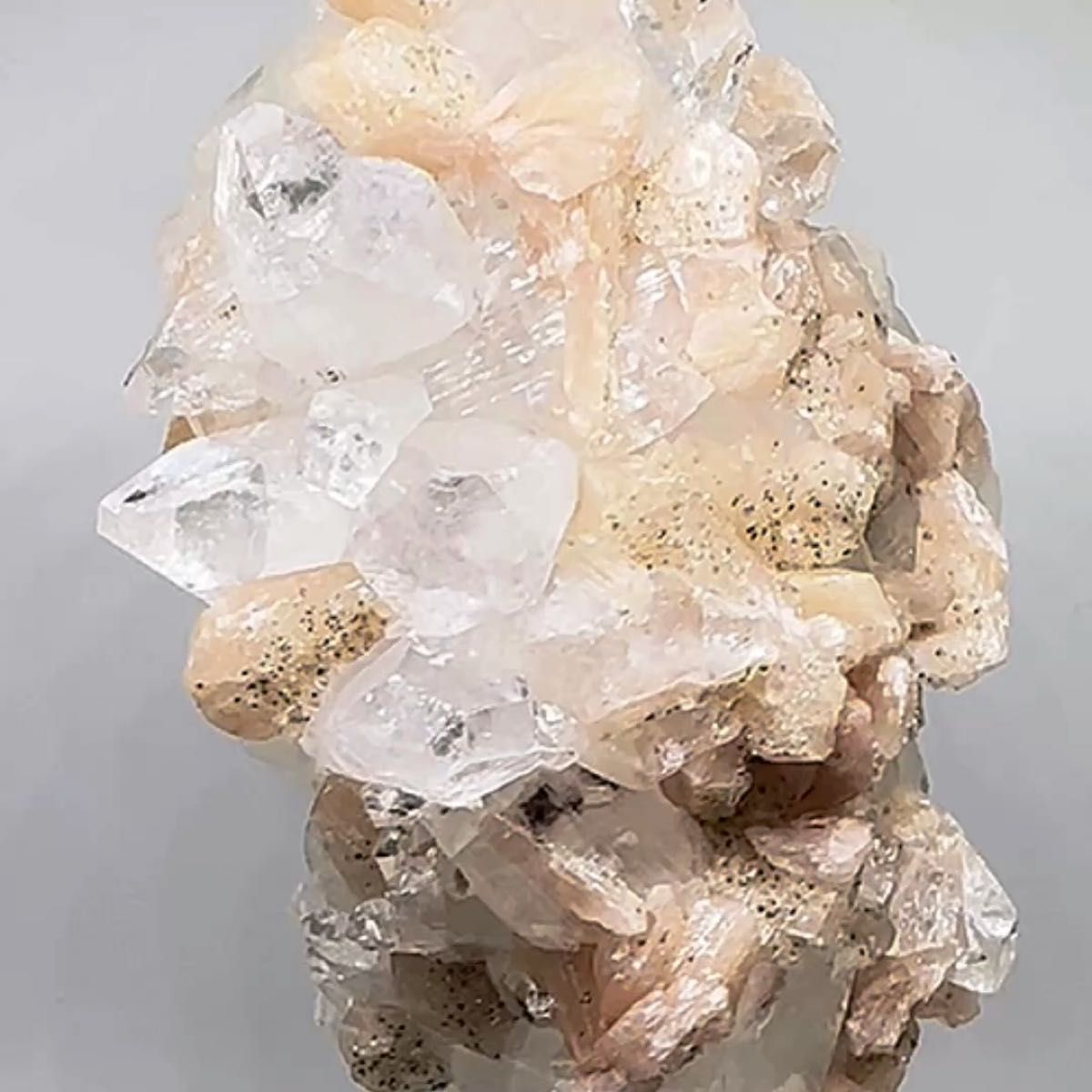 天然石 アポフィライト スティルバイト 636g 13x9x7cm インド産 Apophyllite Stilbite
