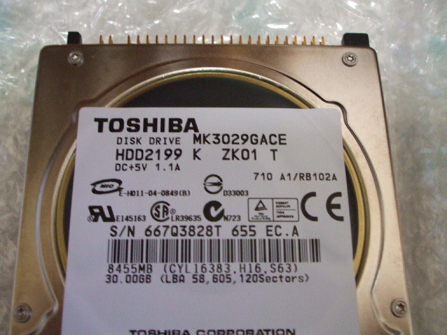 Panasonic カーナビ用 高耐久HDD MK3029GSCE ジャンク扱い_画像5