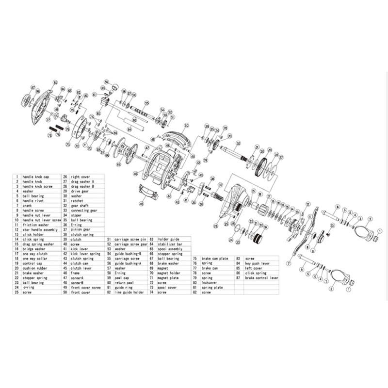 【送料無料】 左利き用 Trulinoya TS1200 14BB ベイトキャスティングリール（13ボールベアリング＋ワンウェイクラッチ/ギア比6.3：1）_画像5