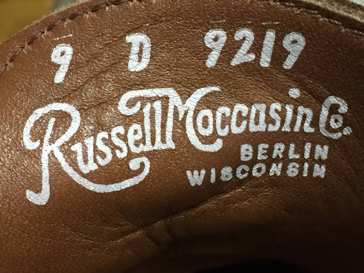 RUSSELL MOCCASIN 5-EYELET 27D USED ラッセルモカシン 9219_画像4