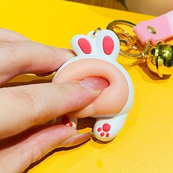 バッグチャーム ストラップ うさぎ ぷにぷに おしり キーリング バッグチャーム ストラップ うさぎ ぷにぷに おしり キーリング