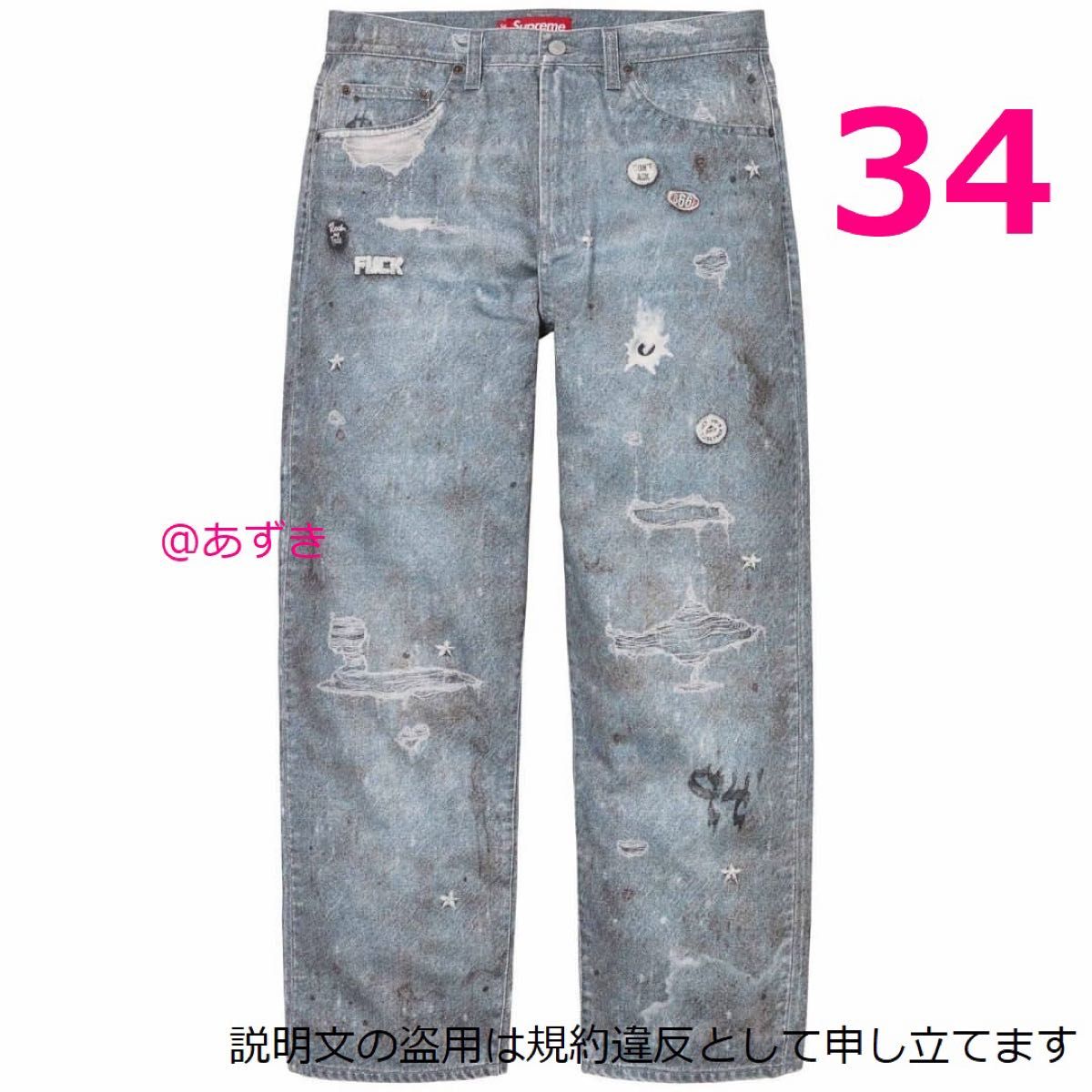 新品 34】Supreme HJR Trompe L'oeil Loose Fit Jean Loeil 新品 34】Supreme HJR Trompe L'oeil Loose Fit Jean Loeil