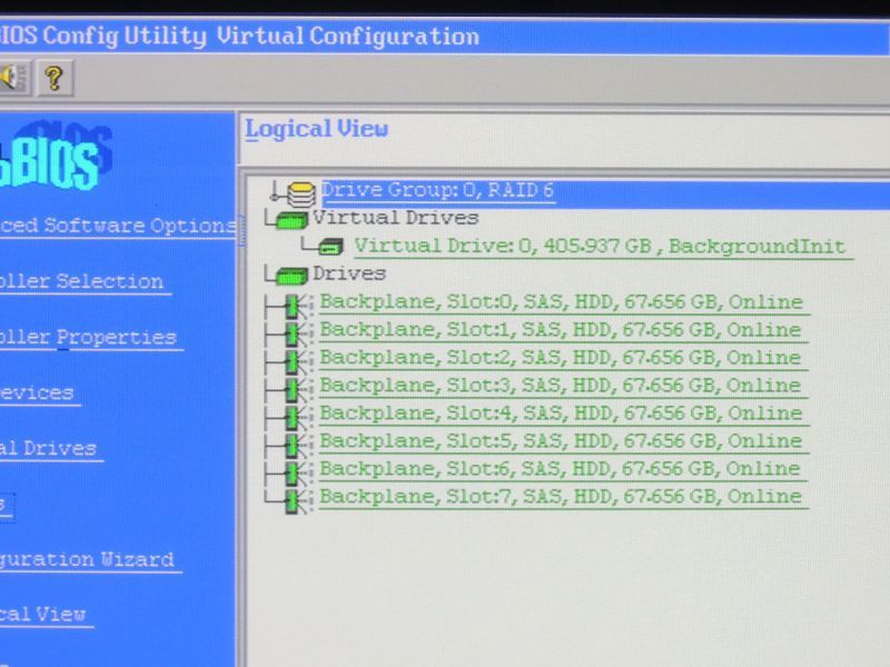 LSI MegaRAID 9266-8i SAS Raid Controller Raid0,1,5,6,10,50,60対応 CacheVault(NAND Flash Module)付き 動作画面有 _画像9