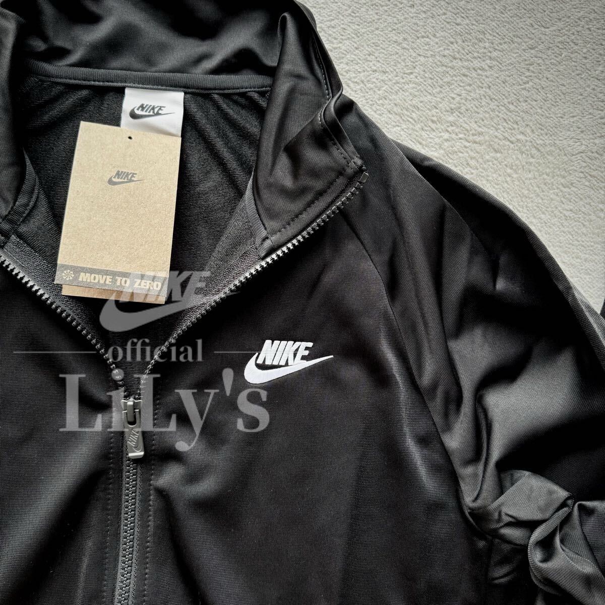新品 NIKE上下セットアップ XLサイズ ブラック ロゴ刺繍 新品 NIKE上下セットアップ XLサイズ ブラック ロゴ刺繍