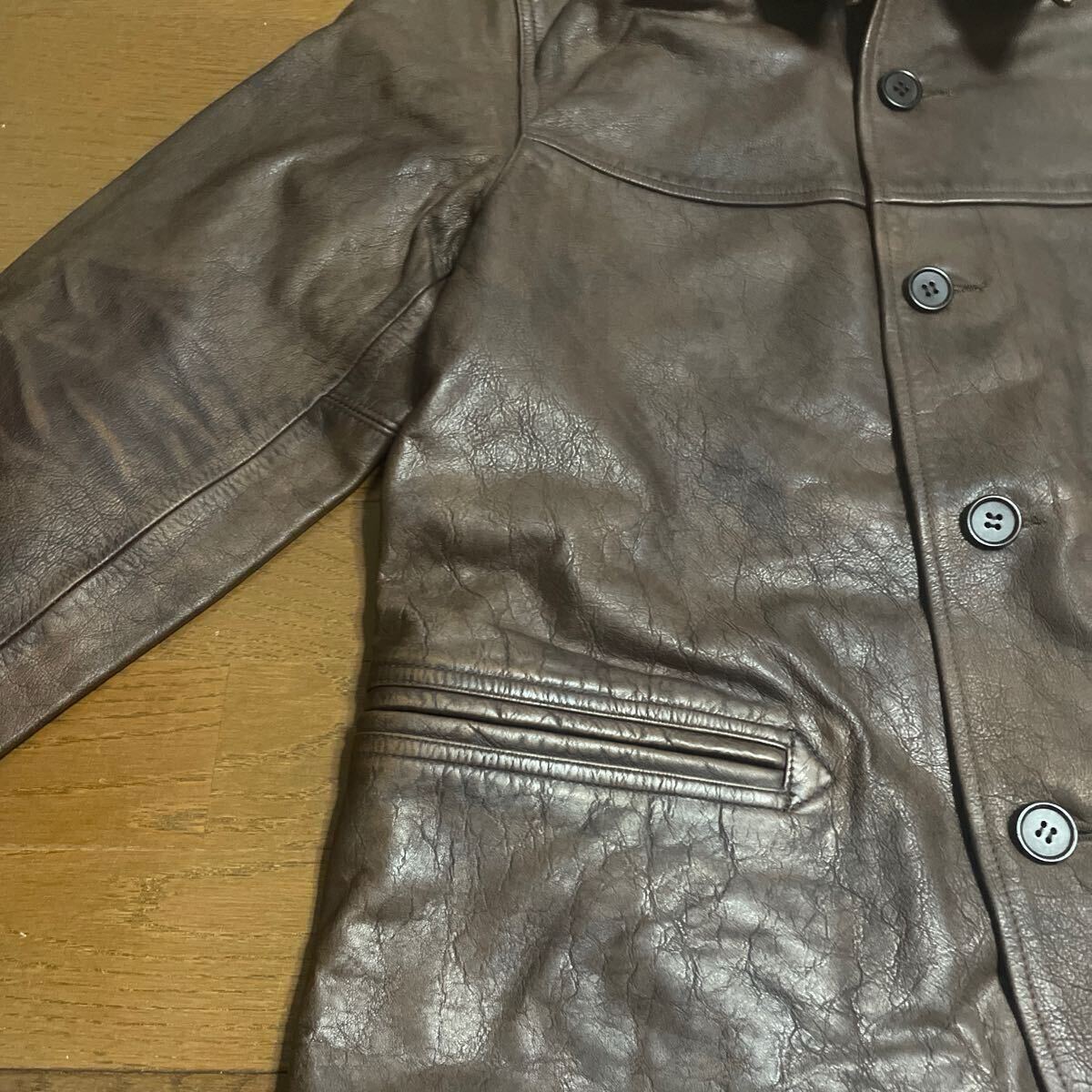 Yahoo!オークション - 新品 RRL レザーカーコートM レザー Yahoo!オークション - 新品 RRL レザーカーコートM レザー