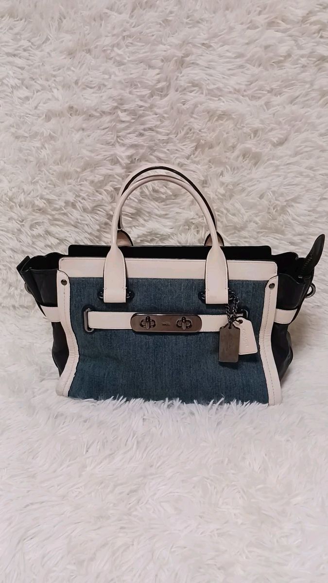 COACH コーチ ソフト スワッガー 2way ハンドバッグ デニム37731