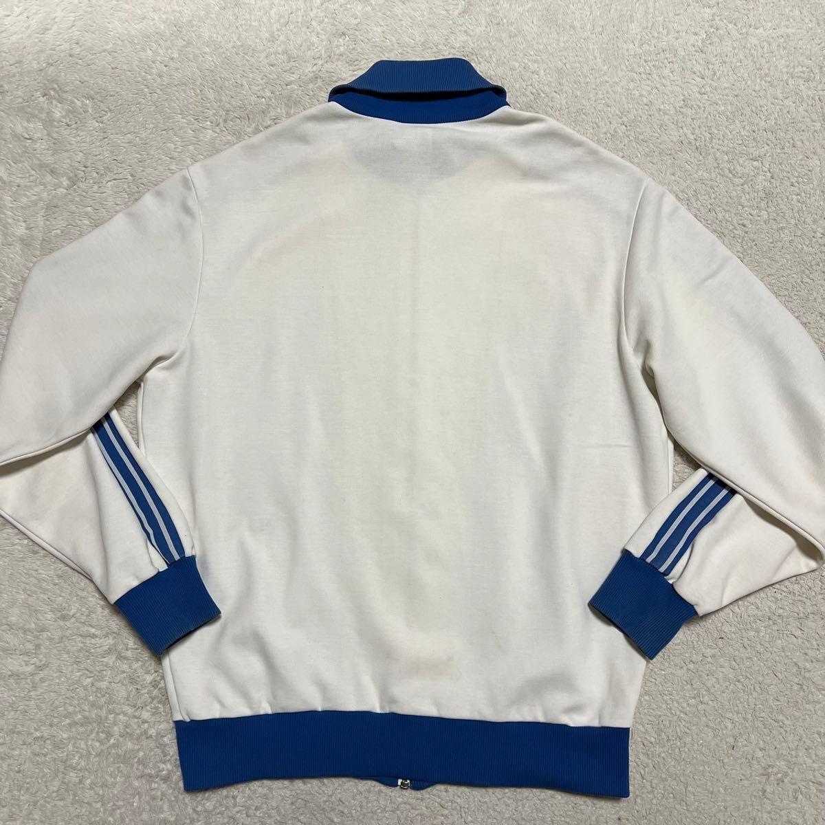 70s 西ドイツ adidas トラックジャケット 白x 青 4(ML相当 70s 西ドイツ adidas トラックジャケット 白x 青 4(ML相当