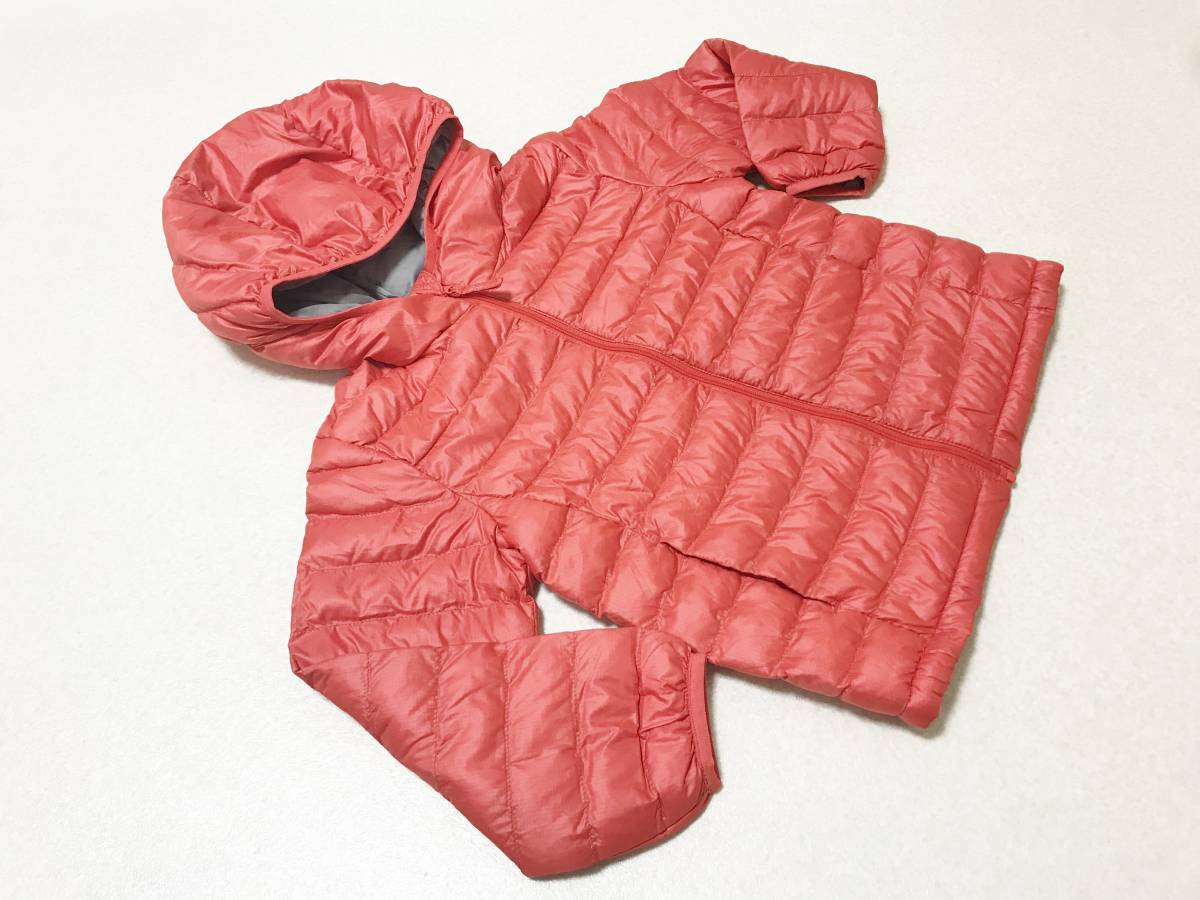 子供110サイズ：ユニクロ【UNIQLO】子供ジャケット*薄中綿ファスナージャケット：赤_画像1