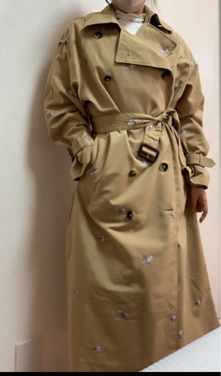 新品☆ZARA ザラ プリーツロングトレンチコート S ブラウン 新品☆ZARA ザラ プリーツロングトレンチコート S ブラウン