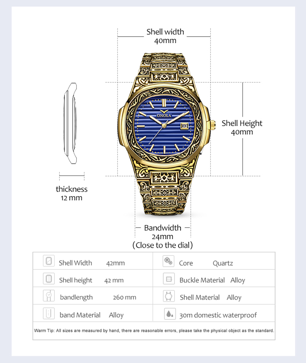 【日本未発売品】最落なし【ONOLA】最新モデル 腕時計 luxury classic Quartz ヴィンテージコッパー オマージュwatch_画像2