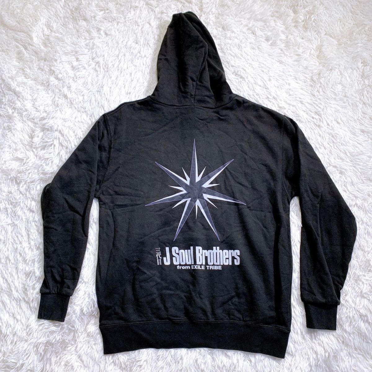 三代目J soul brothers パーカー フーディー プルオーバー 黒 三代目J soul brothers パーカー フーディー プルオーバー 黒