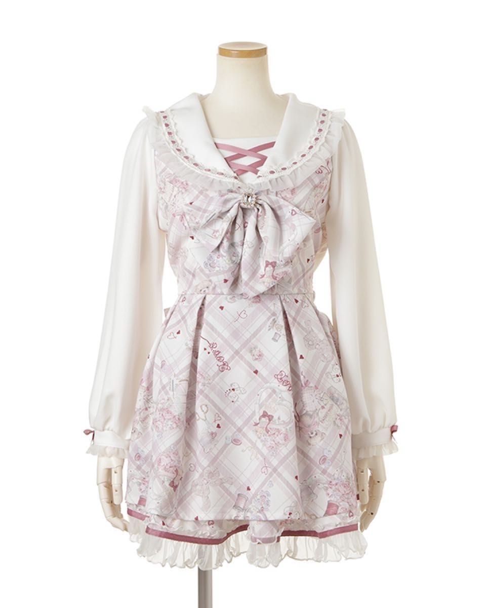 Sewing Bear柄セットアップ リズリサ ピンク 地雷系 量産型 いい Sewing Bear柄セットアップ リズリサ ピンク 地雷系 量産型 いい