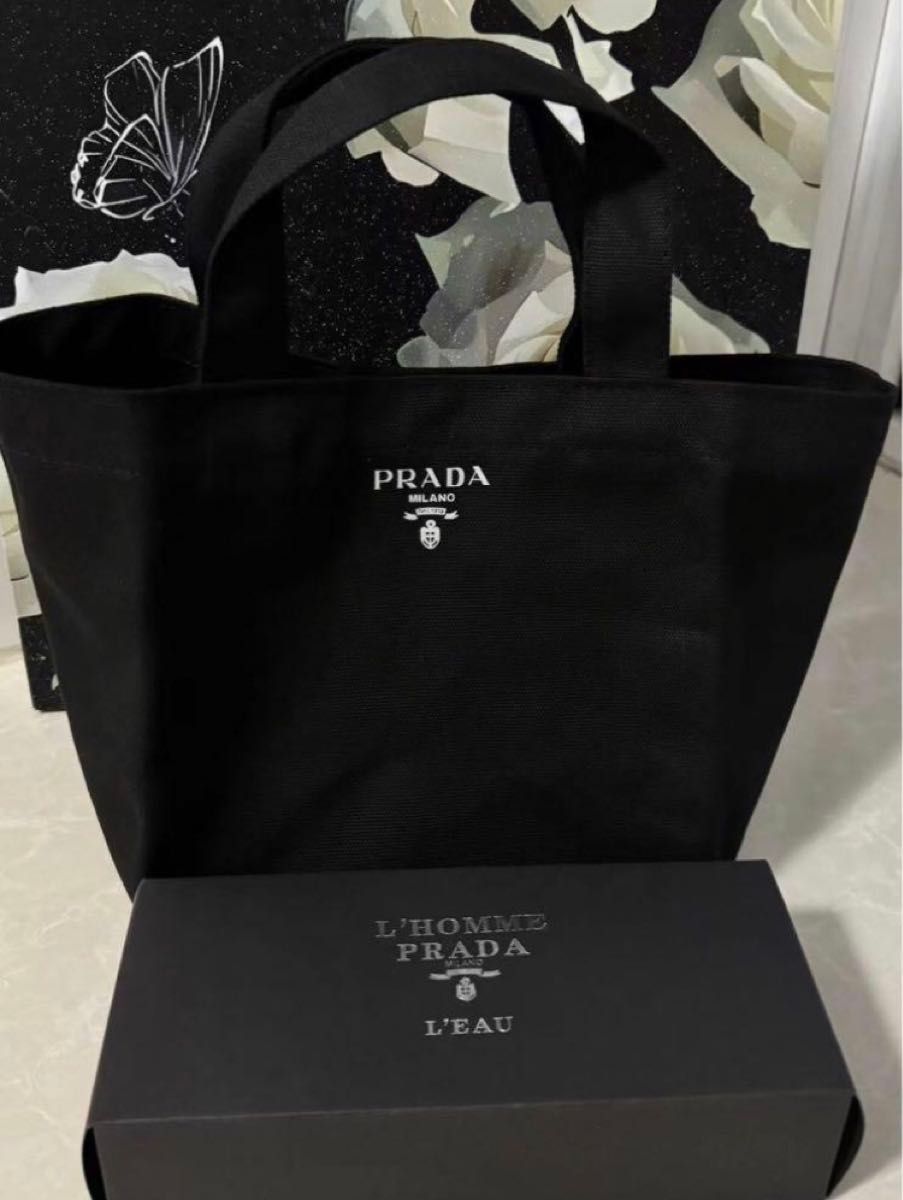 プラダ 香水L'HOMME購入特典のノベルティ PRADA エコバッグ プラダ 香水L'HOMME購入特典のノベルティ PRADA エコバッグ