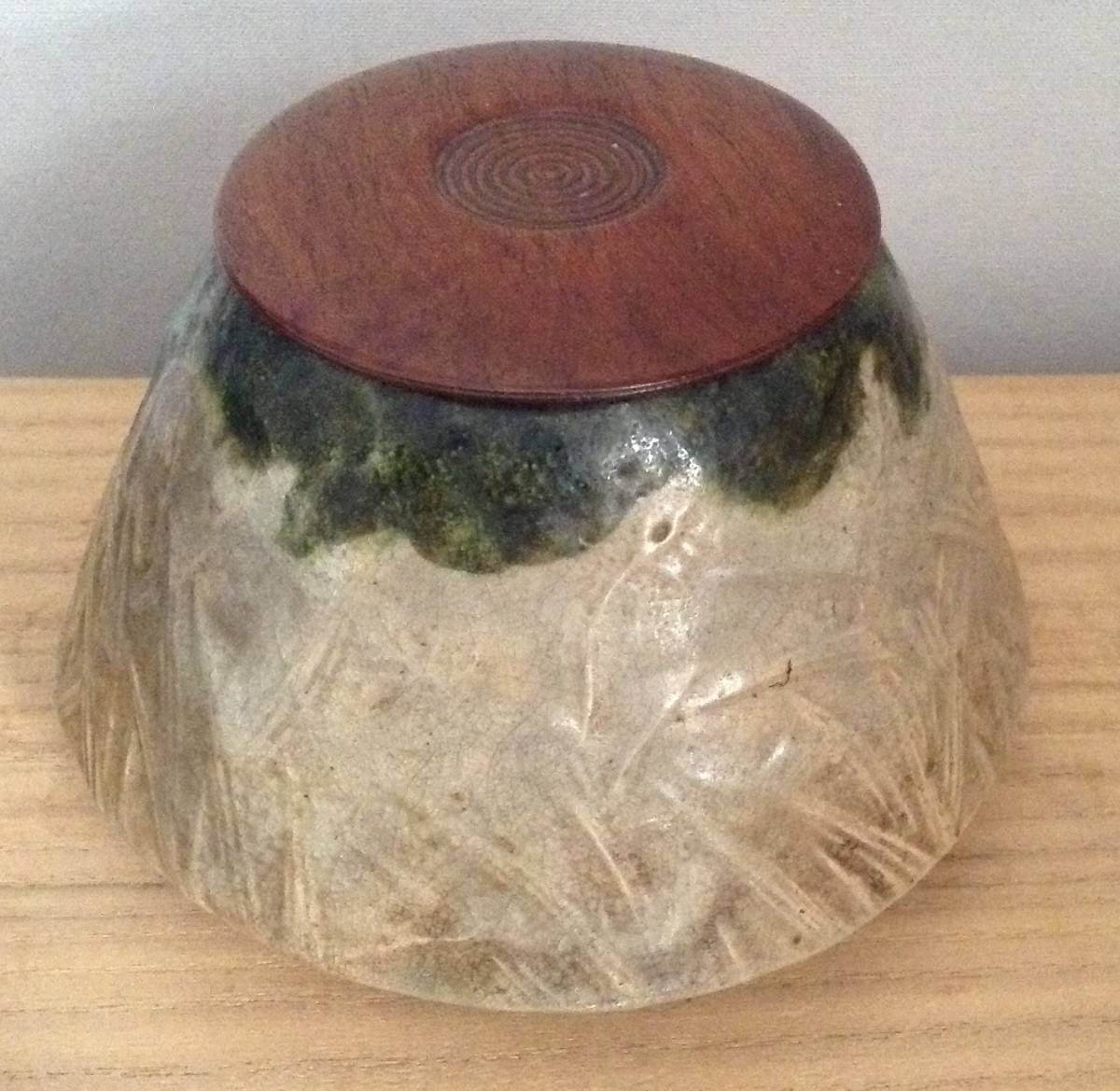 天才の名器 二代目道八 仁阿弥道八 富士山形茶入 竹彫 紫檀蓋 茶道具 古美術 2