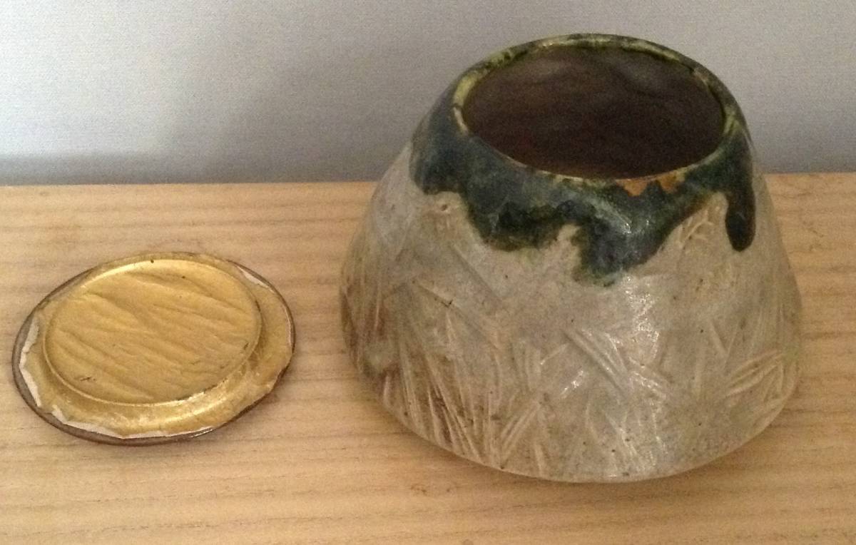 天才の名器 二代目道八 仁阿弥道八 富士山形茶入 竹彫 紫檀蓋 茶道具 古美術 4