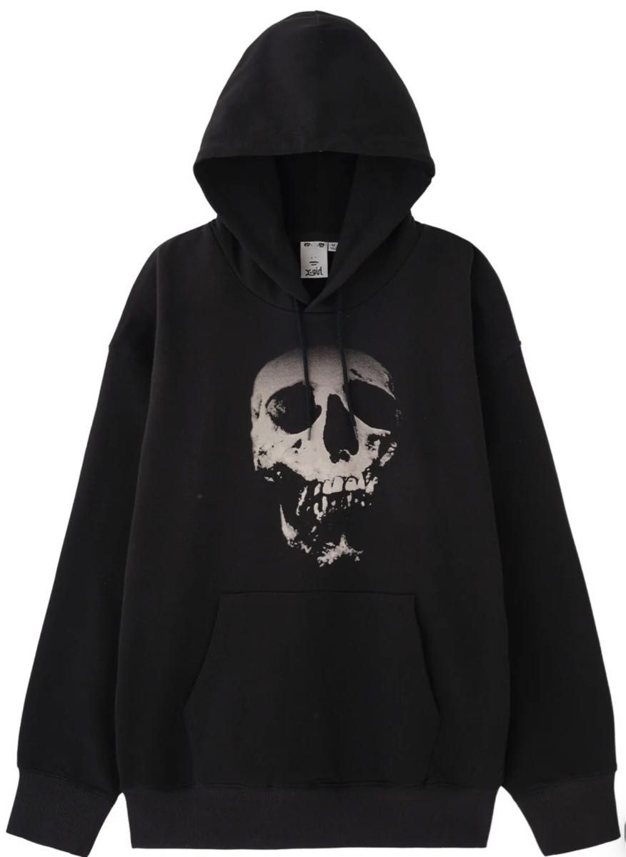 X-girl × HYSTERIC GLAMOUR SCULL AND BERRY HOODIE BLACK M X-girl × HYSTERIC GLAMOUR SCULL AND BERRY HOODIE BLACK M