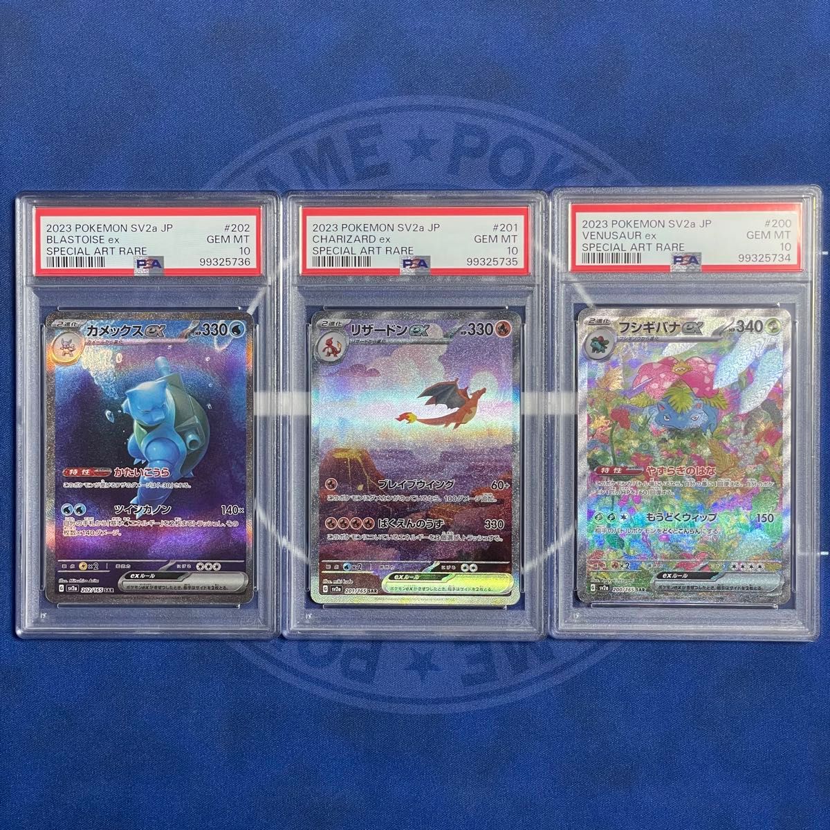 PSA10】151 初代御三家 SAR 3枚セット【3連番】ポケモンカード PSA10】151 初代御三家 SAR 3枚セット【3連番】ポケモンカード