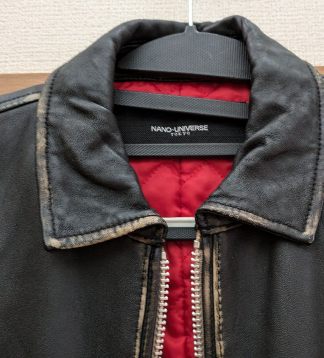 美品】NANO UNIVERSE ナノユニバース ライダース 黒 羊革 大型 美品】NANO UNIVERSE ナノユニバース ライダース 黒 羊革 大型