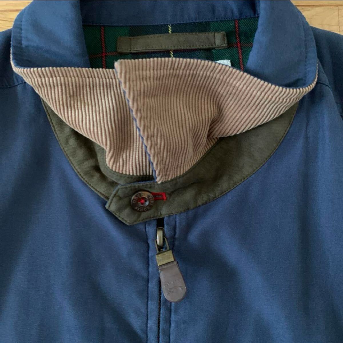 ORVIS ネイビー裏地チェック ドリズラージャケット ハリントン ORVIS ネイビー裏地チェック ドリズラージャケット ハリントン