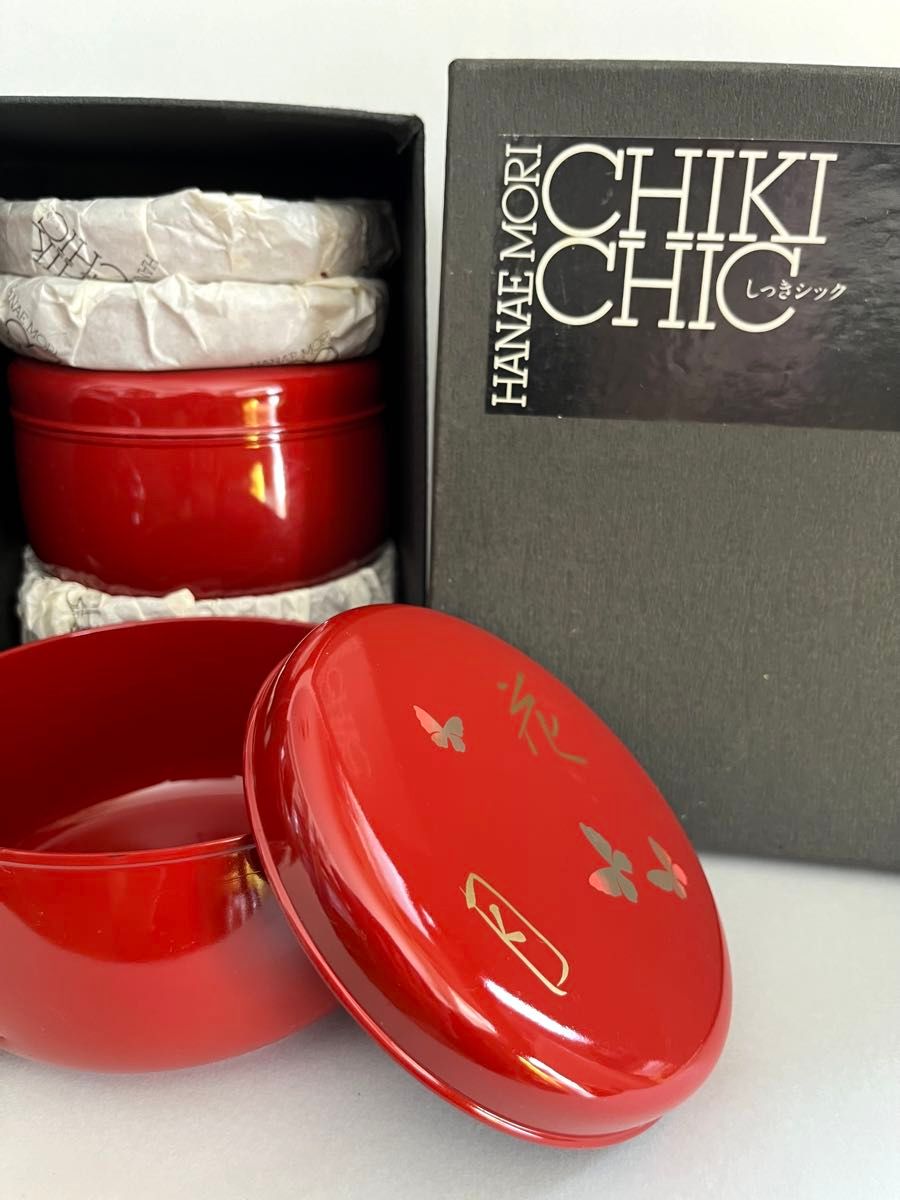 未使用 HANAE MORI ハナエモリ 【漆器】森英恵しっきシック 5客 未使用 HANAE MORI ハナエモリ 【漆器】森英恵しっきシック 5客