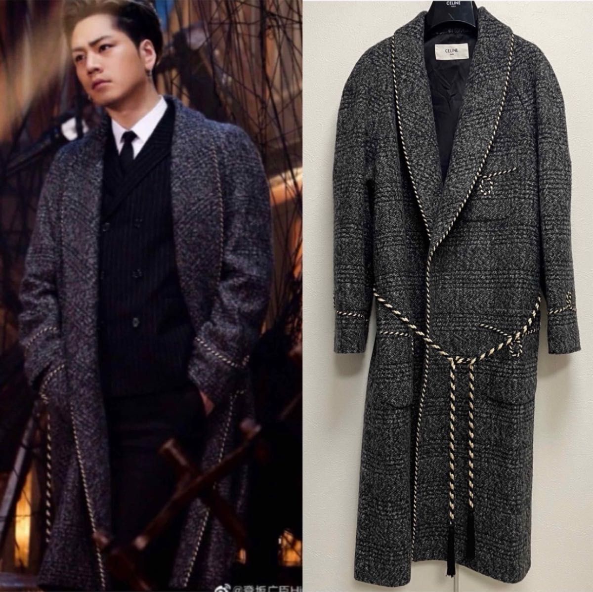 登坂広臣 テテ着用 19AW Celine バスローブコート 44 チェスター 登坂広臣 テテ着用 19AW Celine バスローブコート 44 チェスター