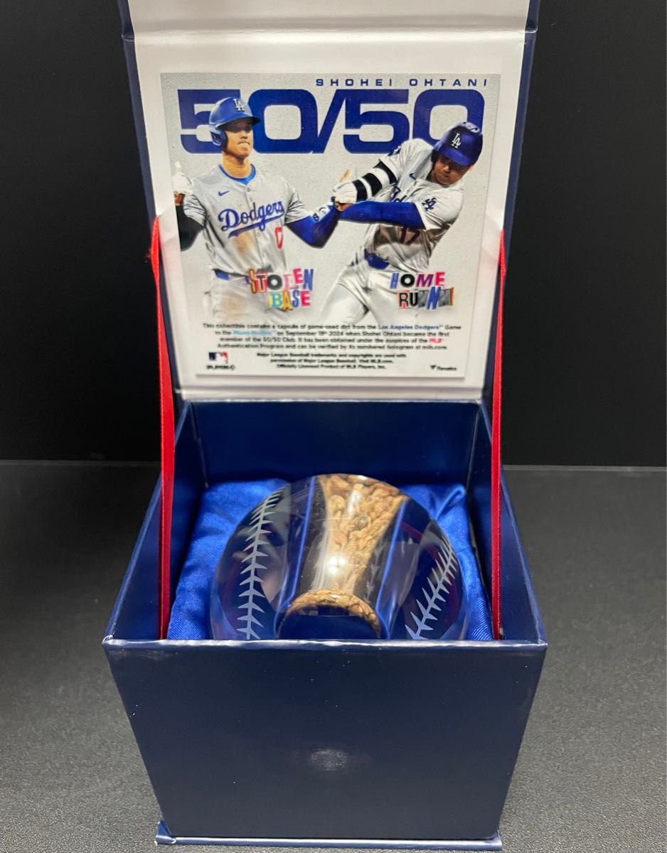 大谷翔平】MLBドジャース50-50達成記念 クリスタルボール 試合土 大谷翔平】MLBドジャース50-50達成記念 クリスタルボール 試合土