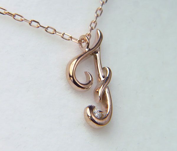  free shipping [4 month birthstone ] with discrimination! initial [F]PG natural diamond necklace 