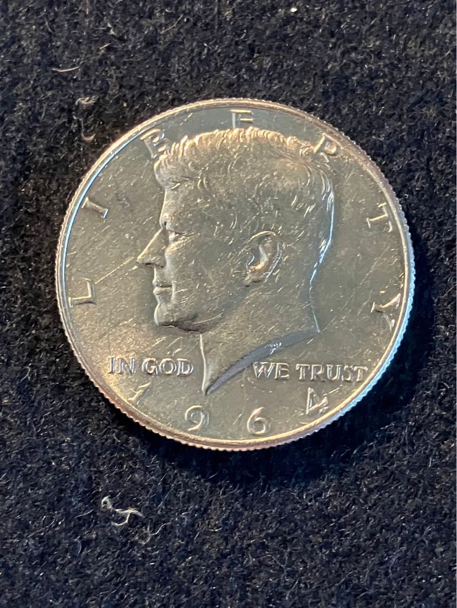 13 ケネディ銀貨1964(ケネディコイン ハーフダラー 50セント 13 ケネディ銀貨1964(ケネディコイン ハーフダラー 50セント