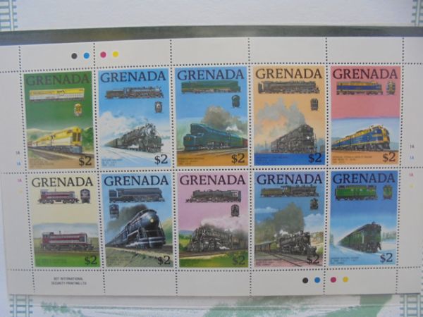 グレナダ／GRENADA「TRAINS OF THE WORLD ]（世界の列車 切手コレクション）[b]の画像2