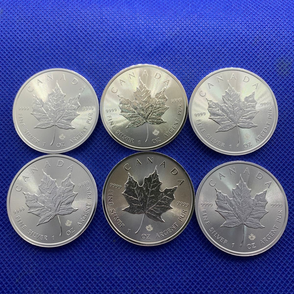 メイプルリーフ銀貨 1oz 2019年 2019年メイプルリーフ銀貨1オンス 6枚セット 純銀9999本物