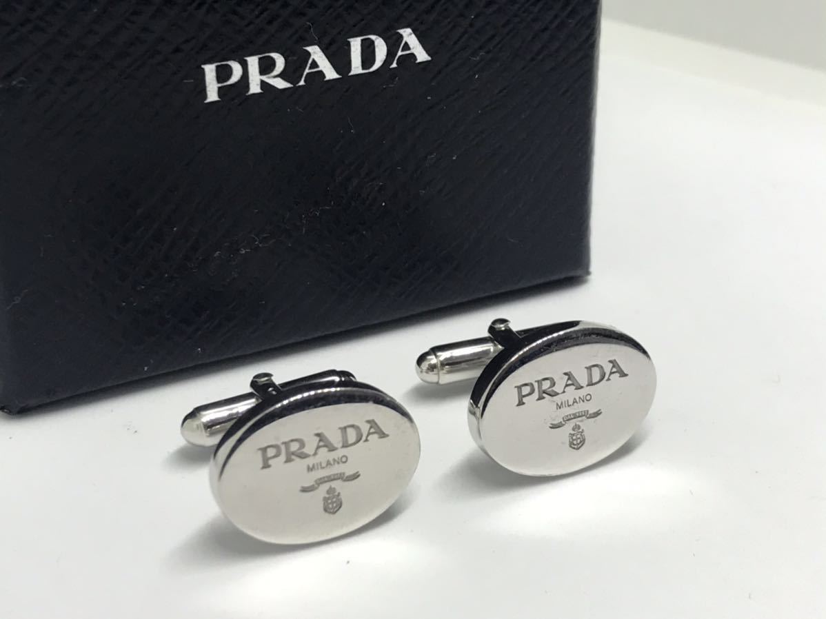  Prada Италия производства SV925 Logo кафф links запонки 