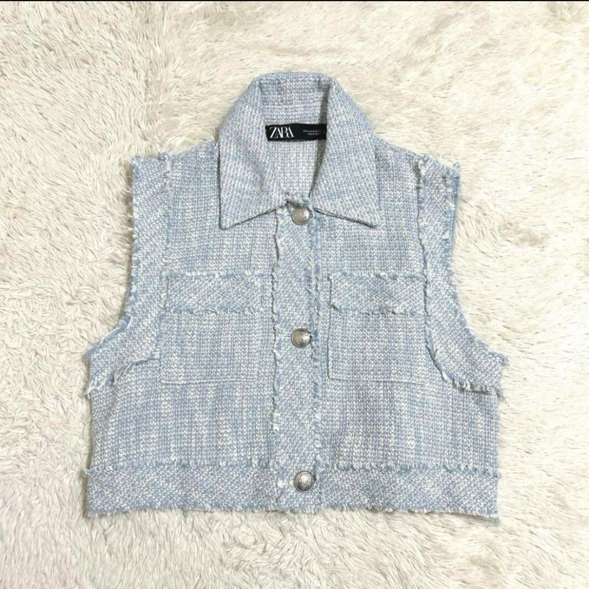 ZARA ツイードベスト ショート丈 クロップド|Yahoo!フリマ(旧 ZARA ツイードベスト ショート丈 クロップド|Yahoo!フリマ(旧