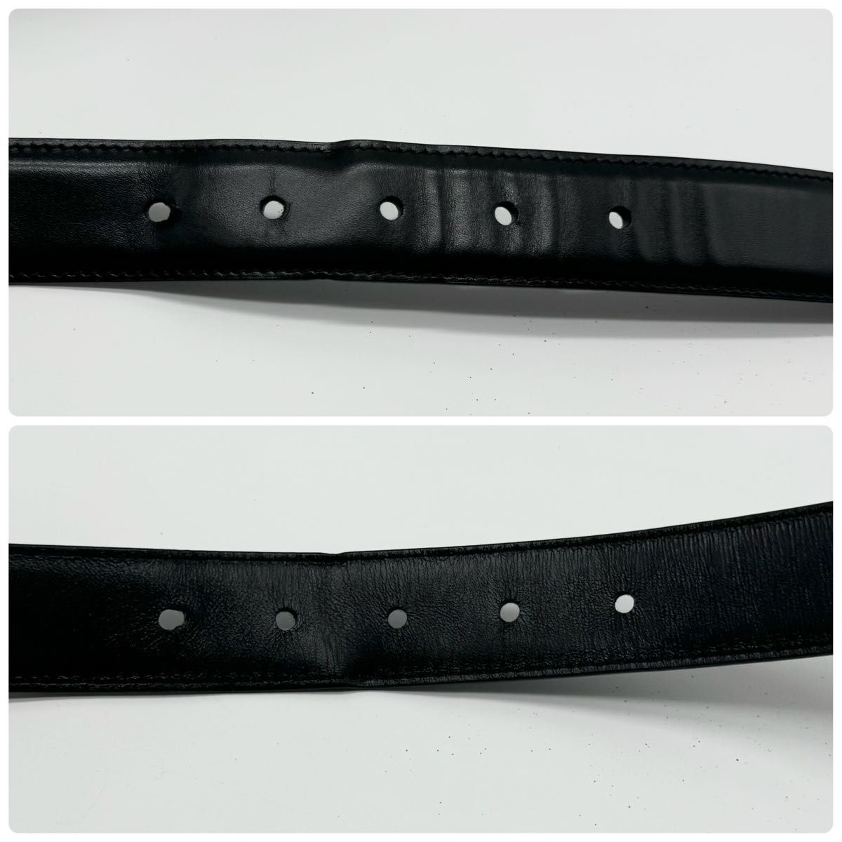 美品】PRADA プラダ オーバルロゴ ロゴバックルベルト ブラック 美品】PRADA プラダ オーバルロゴ ロゴバックルベルト ブラック