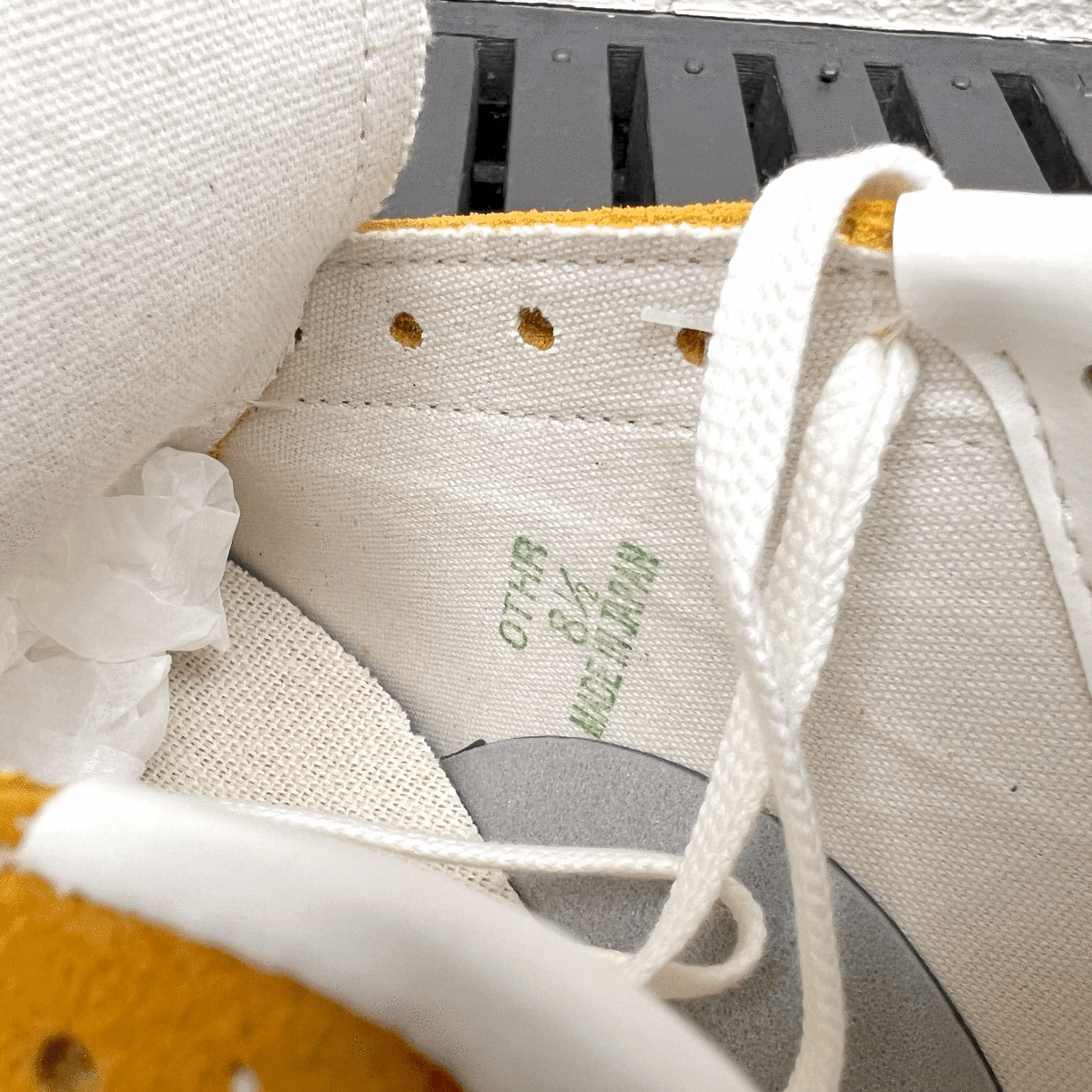  сделано в Японии внутренний стандартный товар CONVERSE ONE STAR J SUEDE GOLD Gold 27cm US8.5 не использовался ONESTAR one Star золотой горчица Karashi горчица Made In Japan