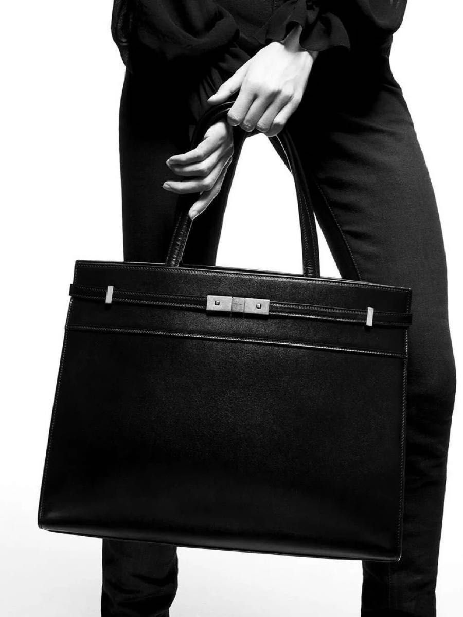 希少 SAINT LAURENT マンハッタン ラージ ブラック トートバッグ 希少 SAINT LAURENT マンハッタン ラージ ブラック トートバッグ