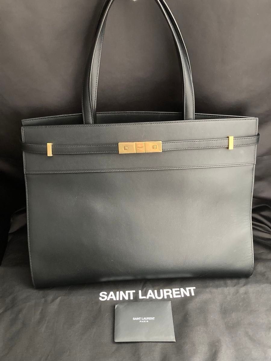 希少 SAINT LAURENT マンハッタン ラージ ブラック トートバッグ 希少 SAINT LAURENT マンハッタン ラージ ブラック トートバッグ