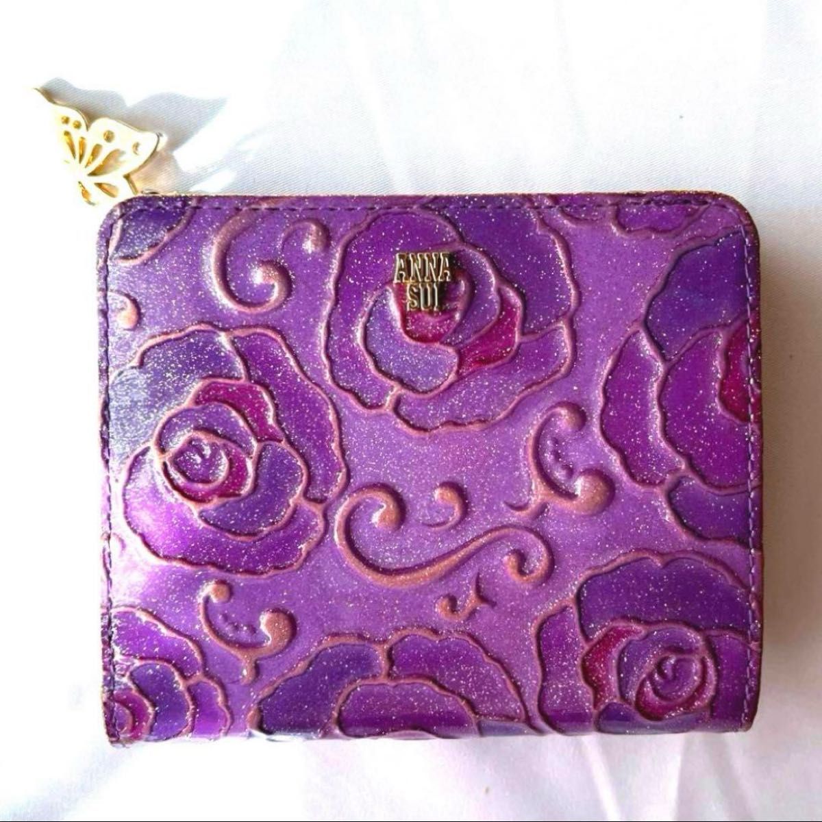 ANNA SUI アナスイ マジカルローズ 二つ折り財布 ミニウォレット ANNA SUI アナスイ マジカルローズ 二つ折り財布 ミニウォレット