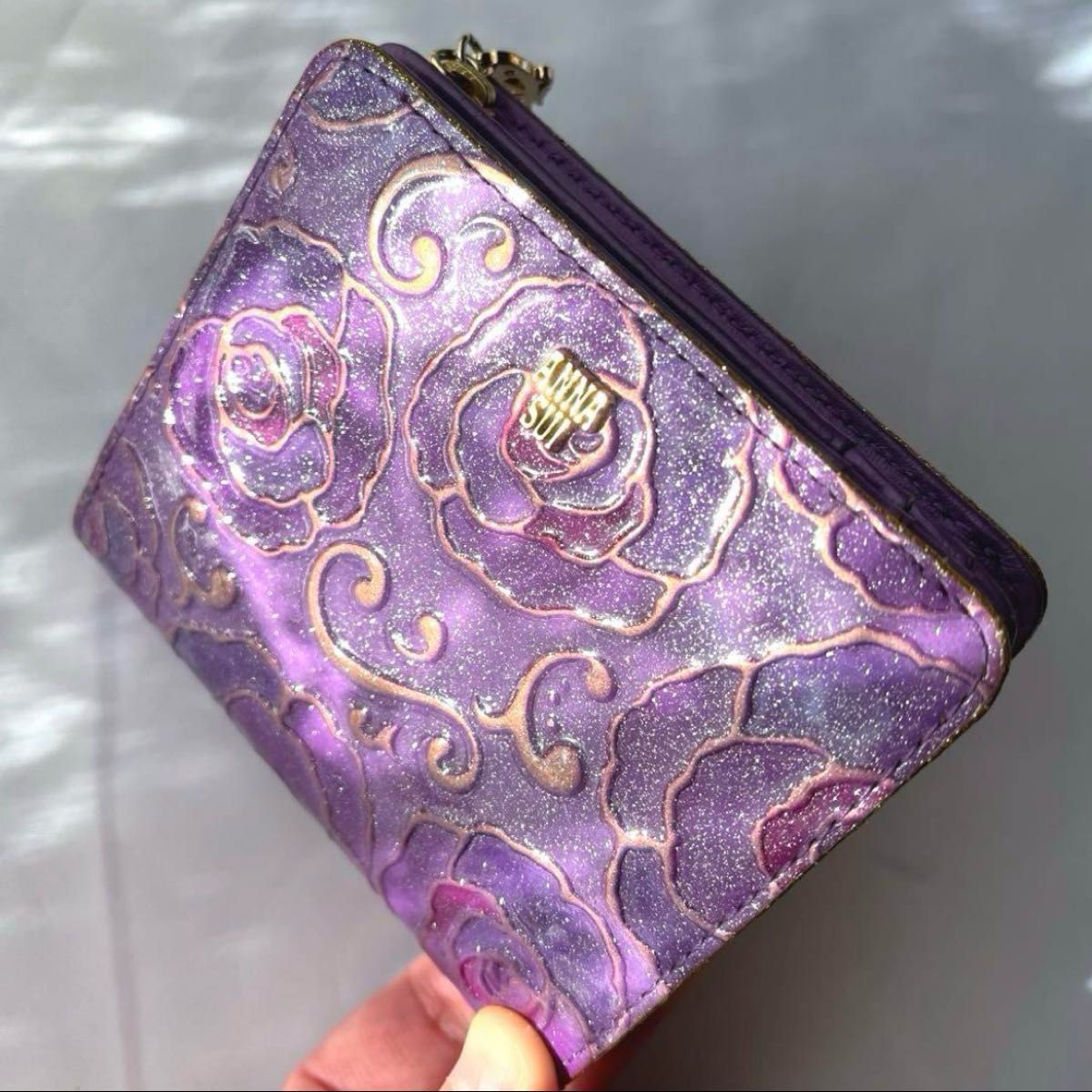 ANNA SUI アナスイ マジカルローズ 二つ折り財布 ミニウォレット ANNA SUI アナスイ マジカルローズ 二つ折り財布 ミニウォレット