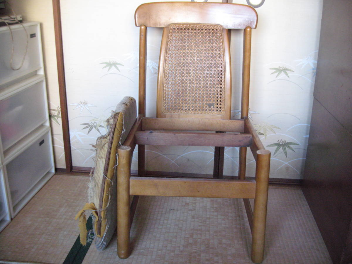 ヤフオク カリモク家具 木製椅子 リメイク 修理 改造 カス