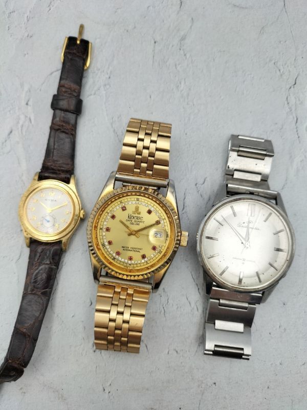 R6-77 1円～ ジャンク品 セイコー SEIKO シーマ CYMA クロイゼ Klaeuse クオーツ 自動巻き 腕時計 まとめて 3点セット