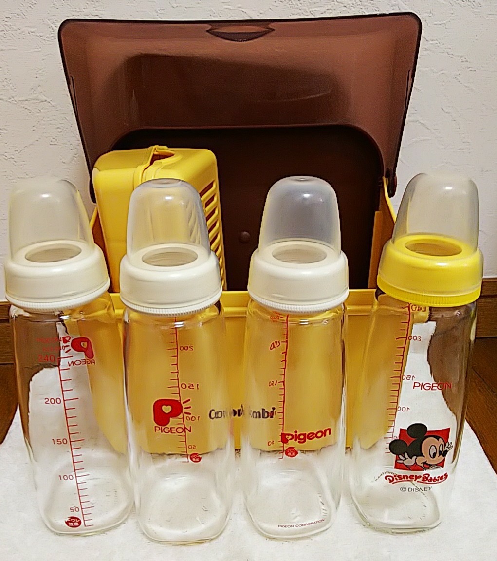 ピジョン 哺乳瓶 消毒容器 コンビ Combi 電子レンジ 除菌&保管ケース値