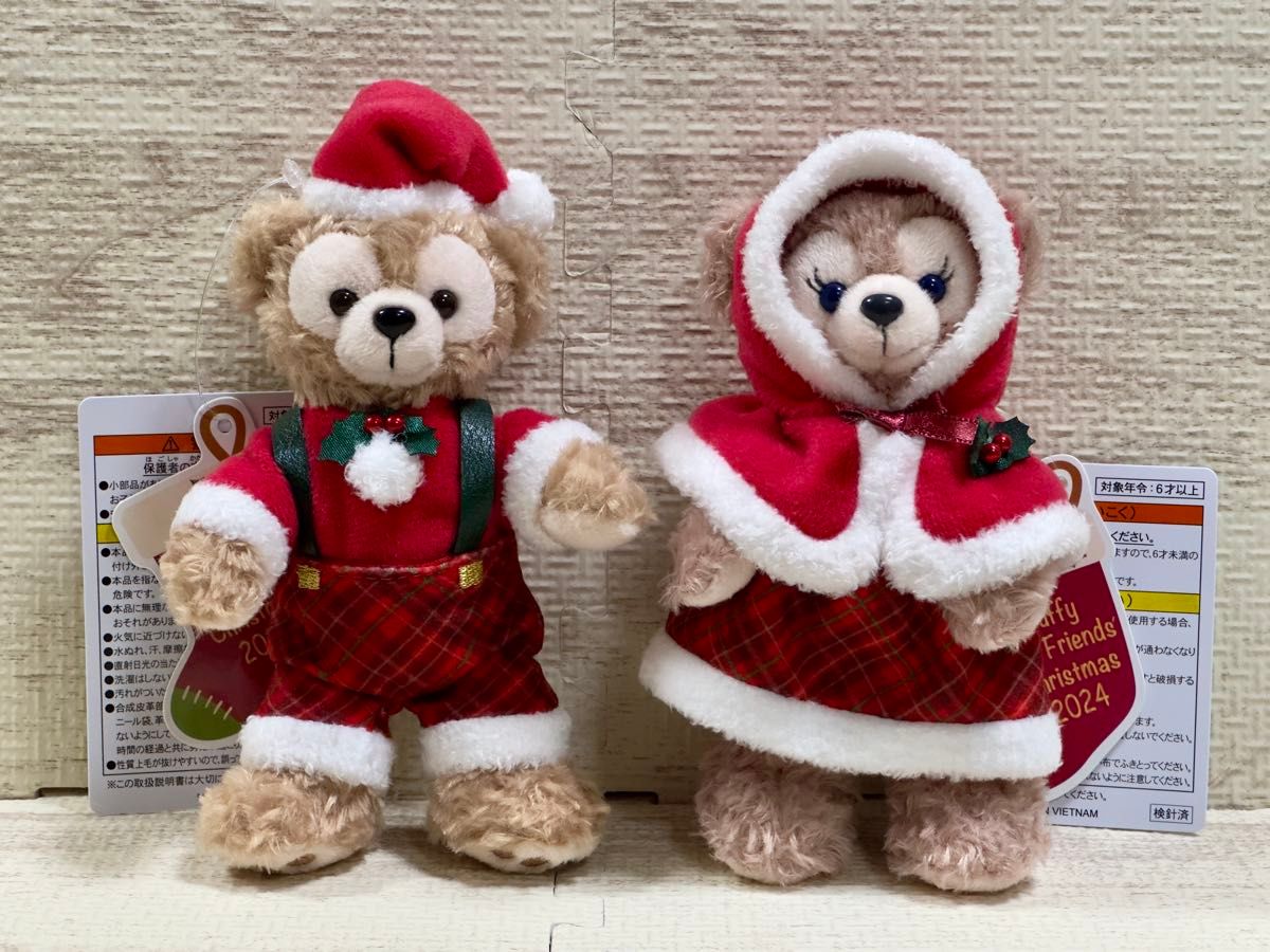 ぬいぐるみバッジ ディズニーシー クリスマス2024 ダッフィー ぬいぐるみバッジ ディズニーシー クリスマス2024 ダッフィー