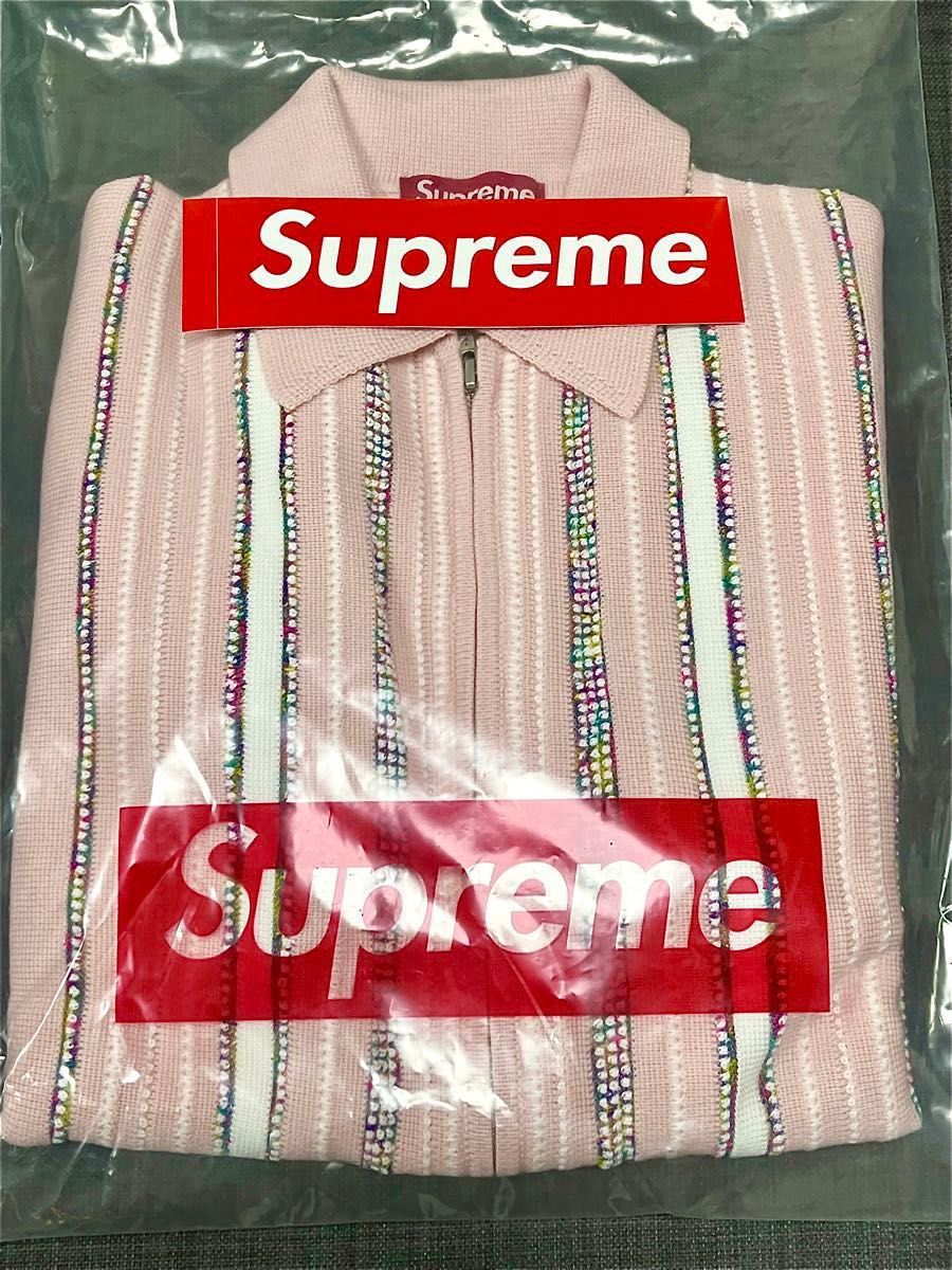 XL ピンク Supreme Speckle Stripe Zip Up Cardigan Pink XL ピンク Supreme Speckle Stripe Zip Up Cardigan Pink