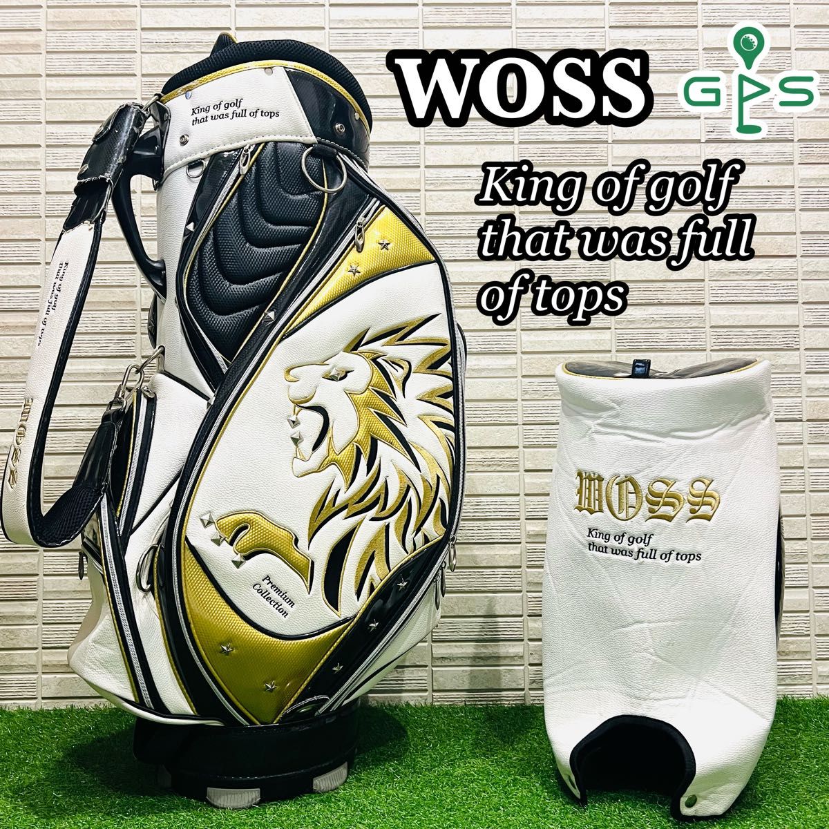 WOSS ウォズ キャディバッグ ジャンボ尾崎 最高級 刺繍 入手困難 WOSS ウォズ キャディバッグ ジャンボ尾崎 最高級 刺繍 入手困難