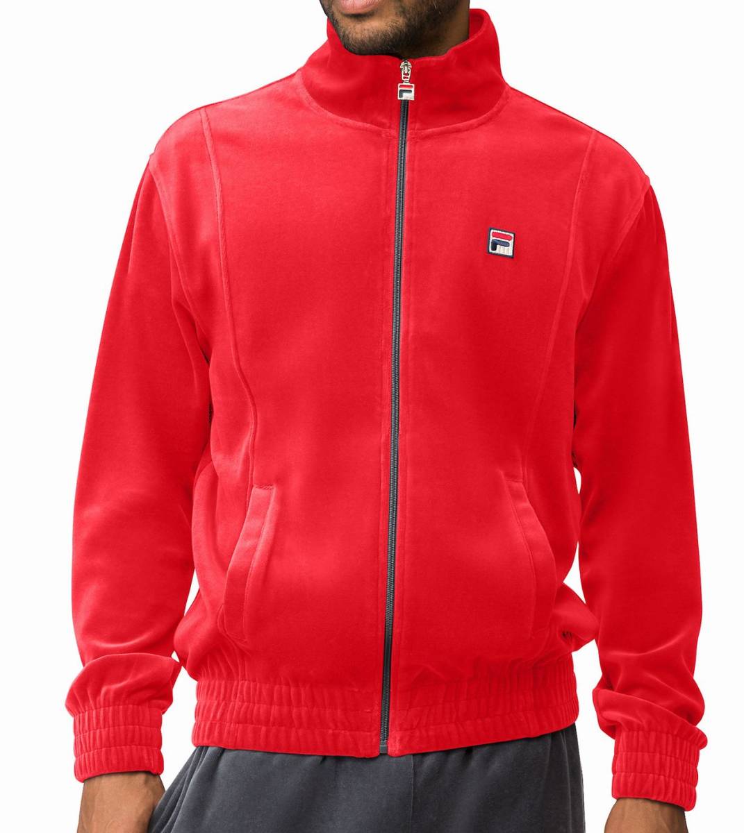 日本未入荷 アメリカ限定 【XL】 FILA フィラ Velour ベロア 上下 セットアップ 赤 トラックジャケット パンツ USA正規品 トラックスーツ_画像2