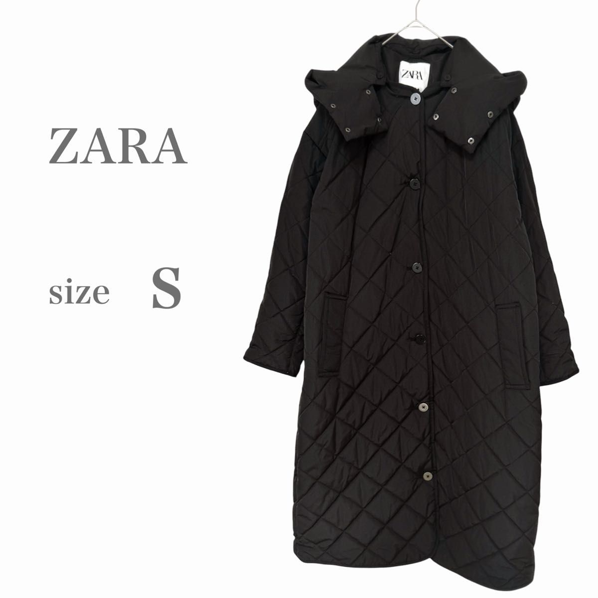 ZARA ザラ キルティングコート ロング 黒 s|Yahoo!フリマ(旧 ZARA ザラ キルティングコート ロング 黒 s|Yahoo!フリマ(旧